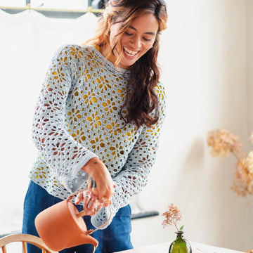Floral open work Jumper