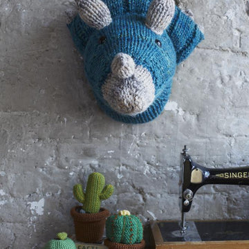 Faux Triceratops Dinosaur Head