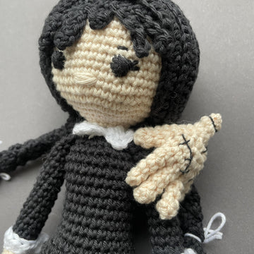Wednesday amigurumi doll