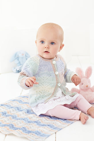 Babies Matinee Coat, Cardigan, Blanket, and Hat in King Cole DK - Babies - 5588 - Leaflet