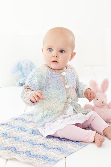 Babies Matinee Coat, Cardigan, Blanket, and Hat in King Cole DK - Babies - 5588 - Leaflet