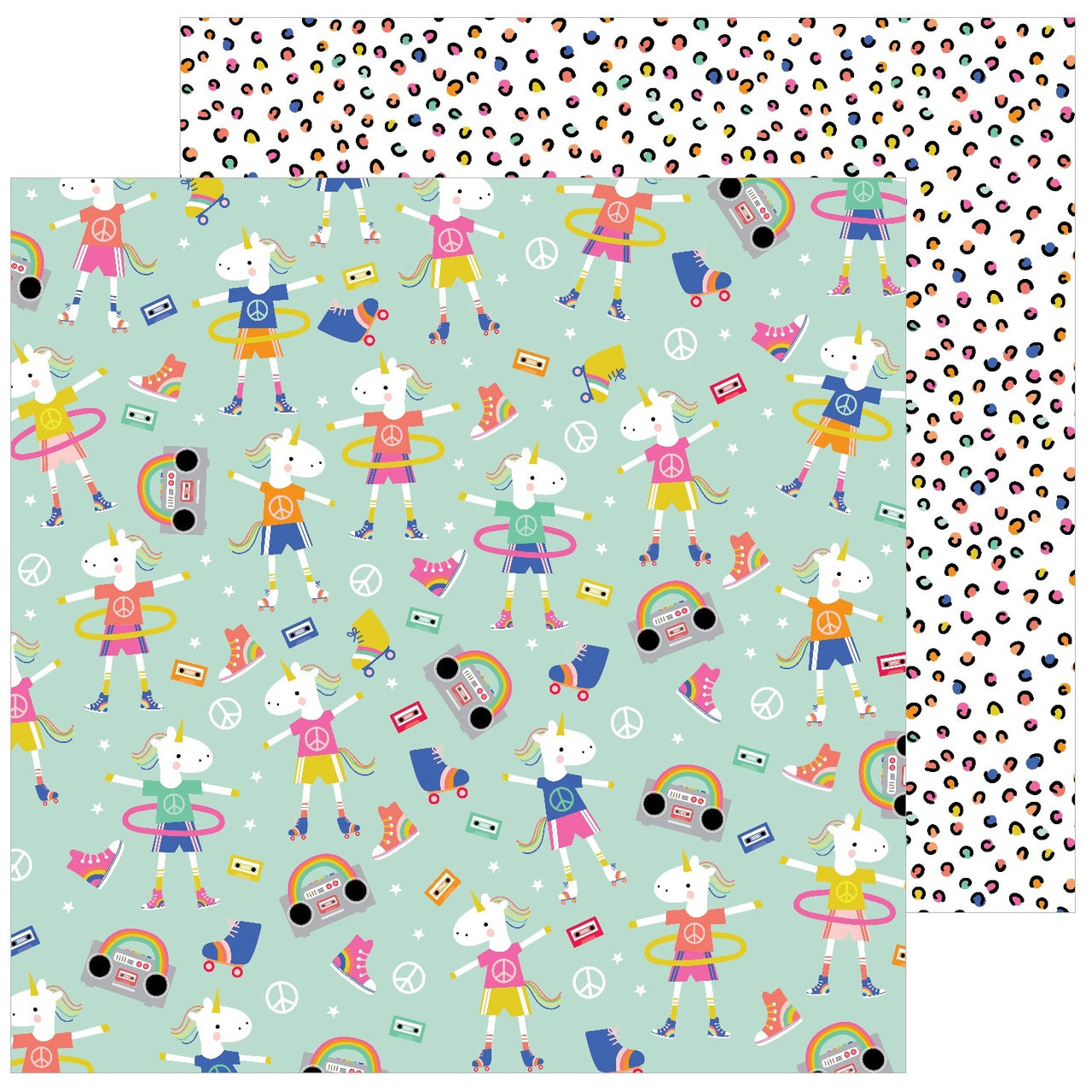 American Crafts Live Life Happy Double-Sided Cardstock 12"X12" 25/Pkg - Dance Dance Dance