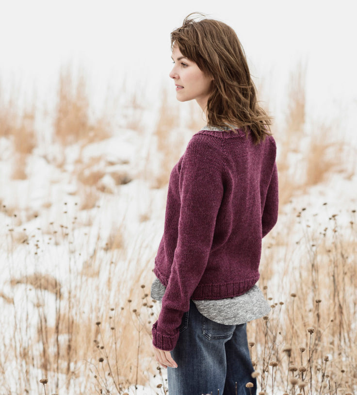 Cromwell Pullover in Blue Sky Fibers Woolstok - 201615 - Downloadable PDF