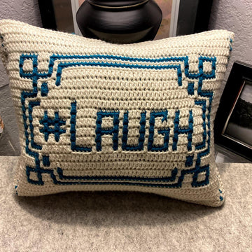 #Laugh Mosaic Pillow No 1