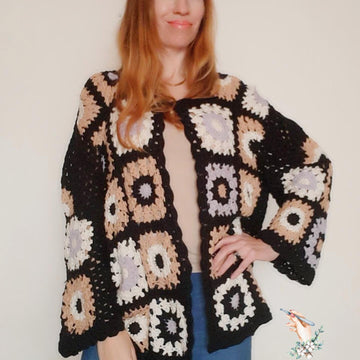 Granny Square Crochet Cozy Cardigan