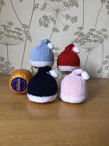 Santa Hat Covers for Chocolate Oranges