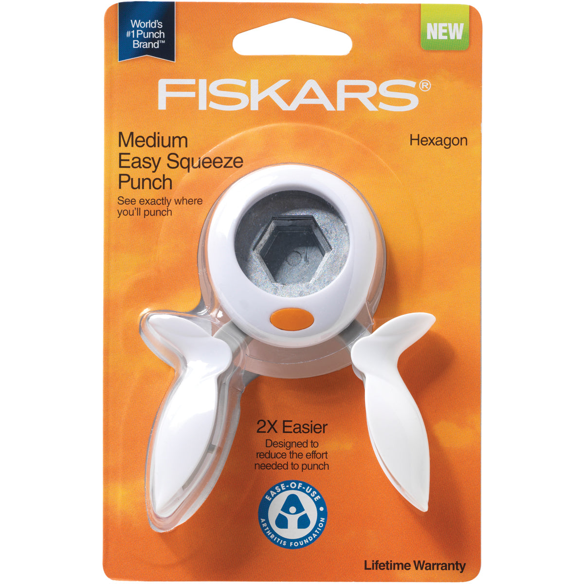 Fiskars Squeeze Punch Medium - Hexagon, 1"