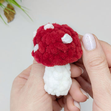 Crochet MushroomPattern: Christmas Ornaments & Keychain