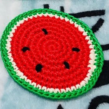 Watermelon Slice Coaster Crochet Pattern