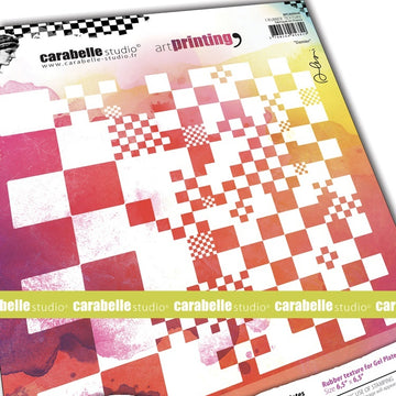 Carabelle Studio Art Printing Square Rubber Texture Plate - Checkerboard