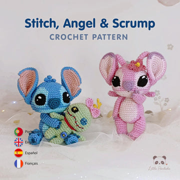 Stitch, Angel & Scrump Crochet Pattern PDF | Amigurumi Plush Toy | Easy Crochet Tutorial