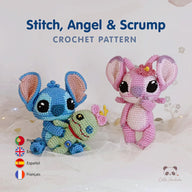 Stitch, Angel & Scrump Crochet Pattern PDF | Amigurumi Plush Toy | Easy Crochet Tutorial