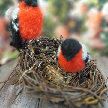 Bullfinch, Tit, Sparrow, Coalmouse bird, Amigurumi bird