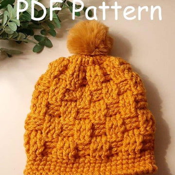 Beanie Hat with Square stitches