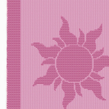 Sun Star blanket Knitting Pattern, Knit-Purl only