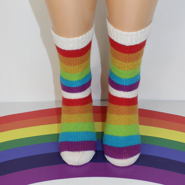 Mens Simple Rainbow Socks Circular