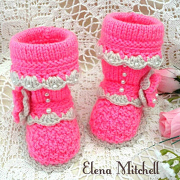 Knitted Baby Girl Booties Baby Shoes Pattern