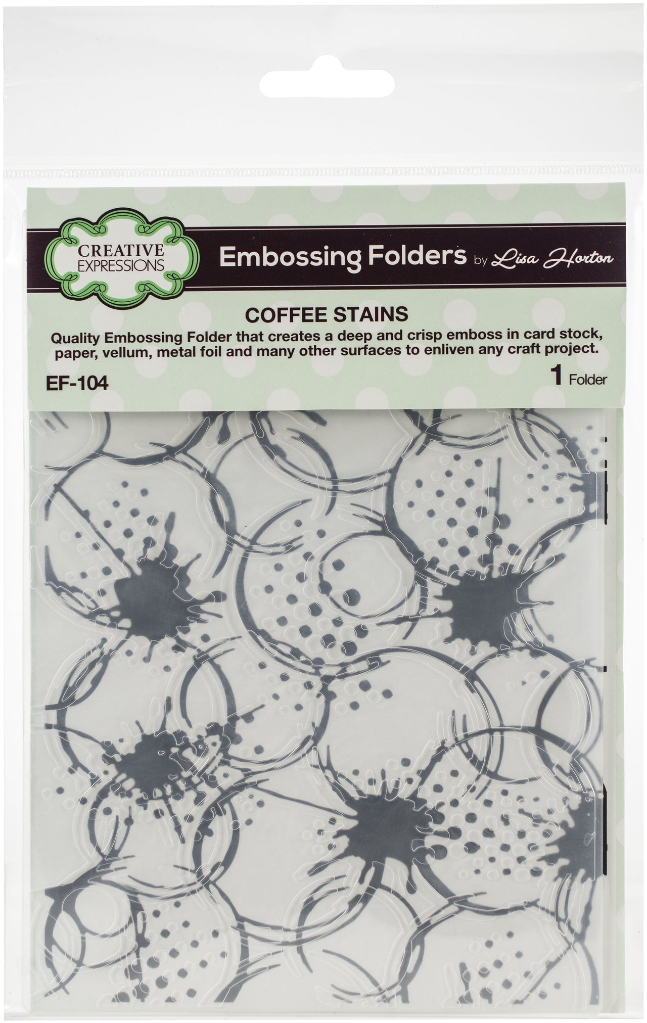 Creative Expressions Embossing Folder 5"X7" - Coffee Stains