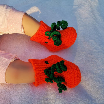 Pumpkin Baby Booties