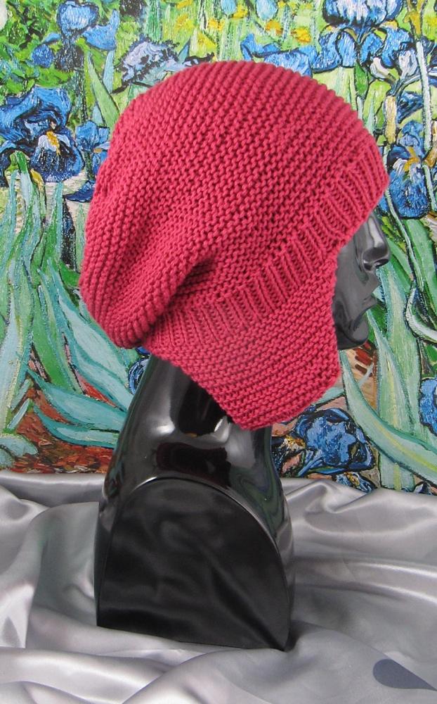 Garter Stitch Trapper Slouch Hat