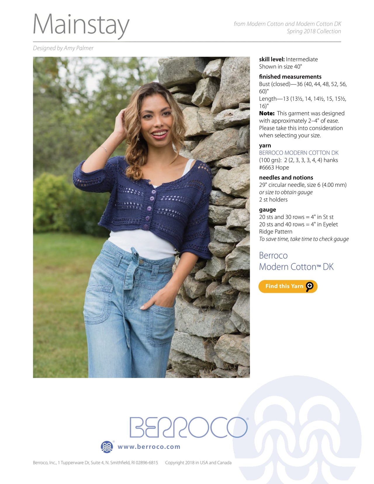 Berroco Mainstay PDF