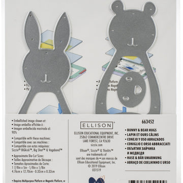 Sizzix Thinlits Dies By Samantha Barnett - Bunny & Bear Hugs