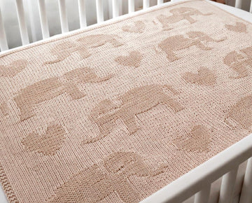 Love Elephants Easy Baby Blanket