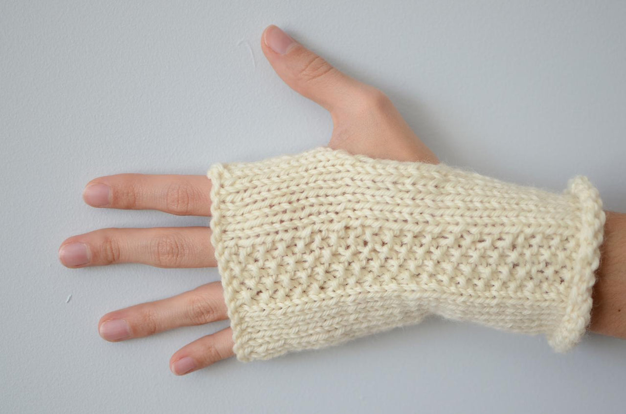 Beginner Seeded Wrist Warmers