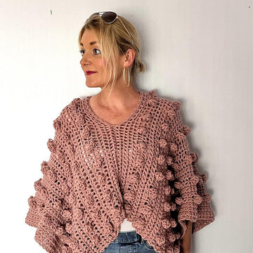 Oversized Popcorn Poncho