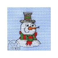 Mouseloft Make Me for Christmas - Snowman Cross Stitch Kit - 64mm