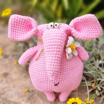 Pink elephant amigurumi easy crochet pattern P1