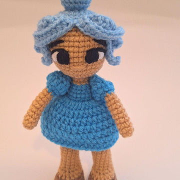Blue Rainbow Crochet Doll 3 Levels in 1