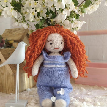 Doll Knitting Pattern - Knitted Doll Caramel