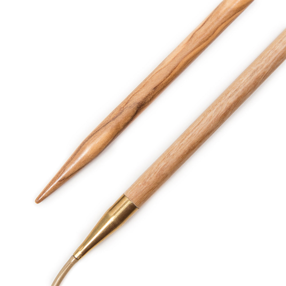 Addi Olivewood Circular Needles 40cm (16")
