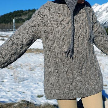 Aslaug - Celtic cables modular pullover
