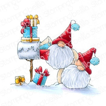Stamping Bella Cling Stamps - Christmas Card Gnomes