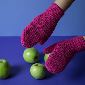 Warm hugs crochet mittens