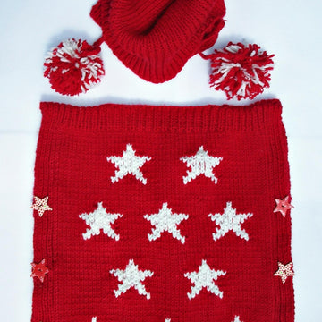 Star Chunky Cape with Snood for kids 1-10 years