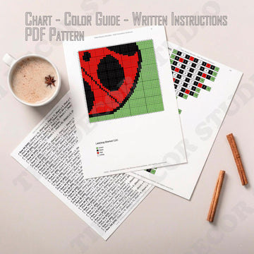C2C Ladybug Blanket Insect Graphghan Baby Bed Throw CROCHET PATTERN Home Decor Afghan