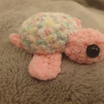 Crochet turtle, soft fluffy turtle