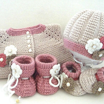Knitting PATTERN Baby Jacket Baby Hat Baby Booties