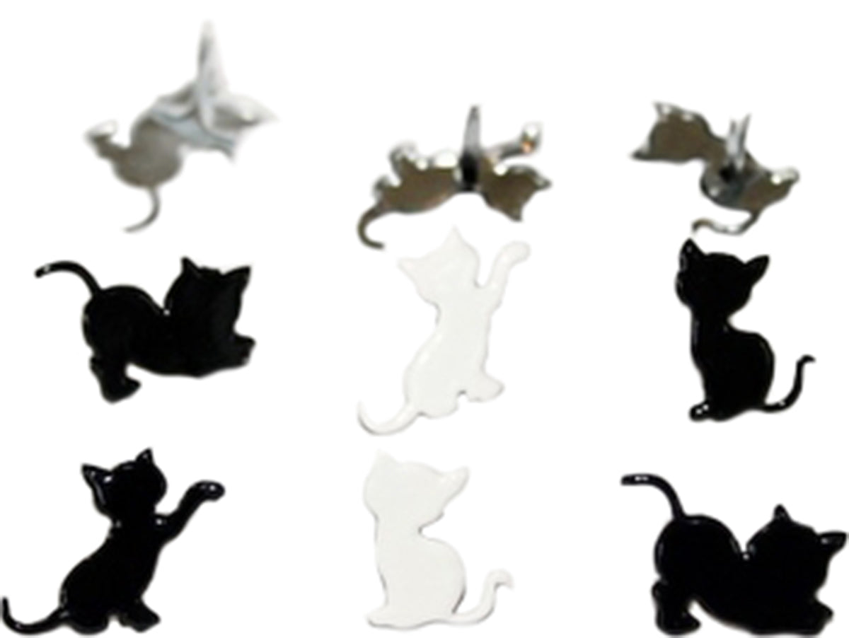 Eyelet Outlet Shape Brads 12/Pkg - Kitten