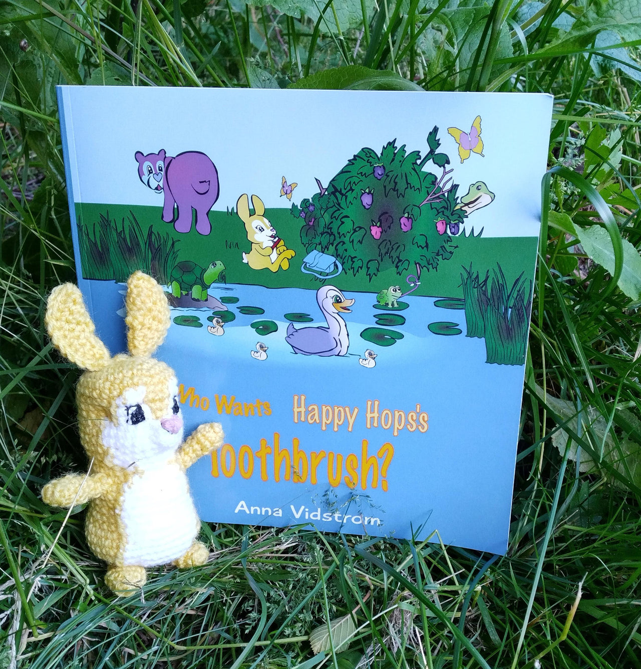Crochet Bunny Happy Hops from My story book Who wants Happy Hops's Toothbrush?