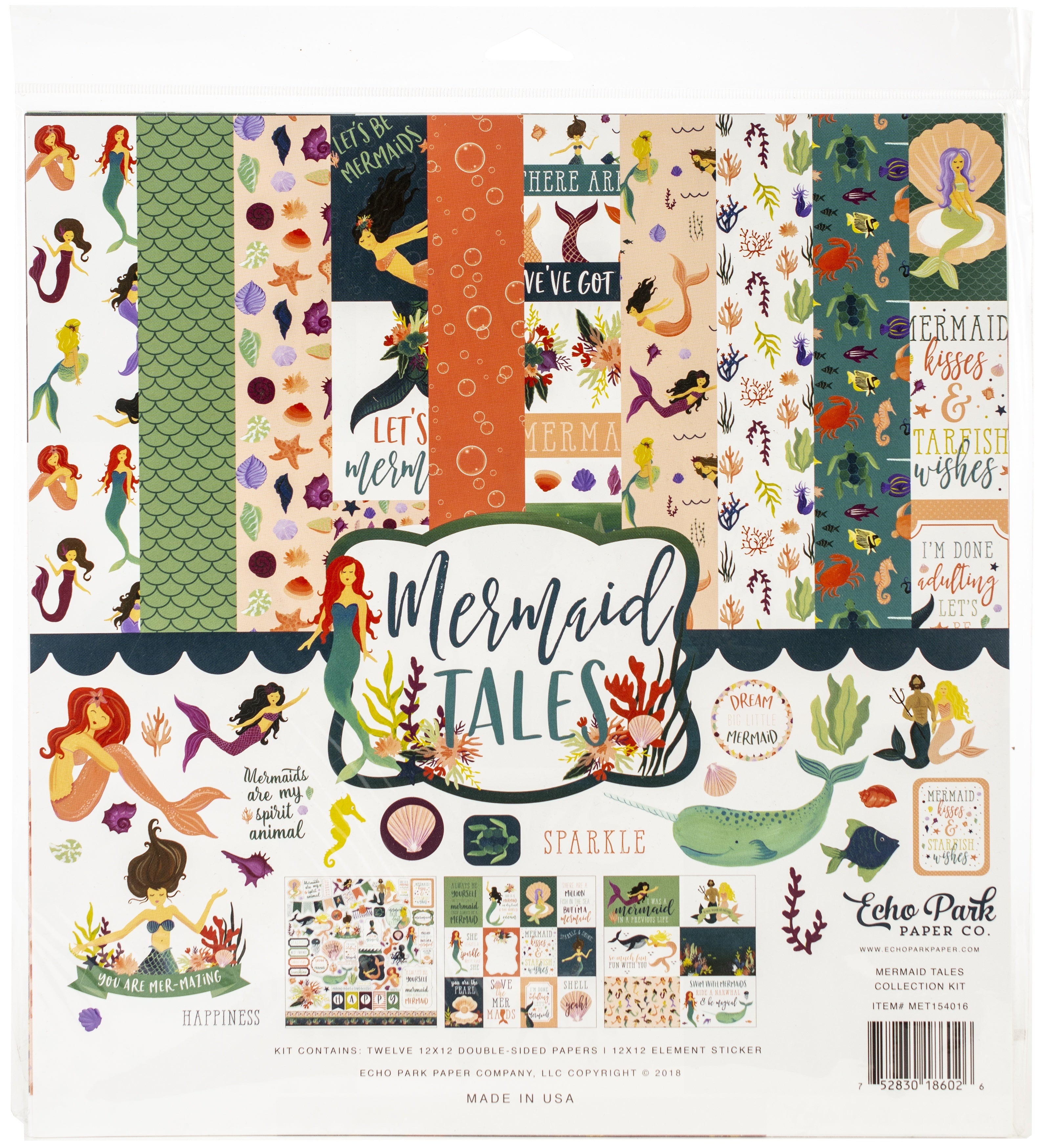 Echo Park Paper Echo Park Collection Kit 12"X12" - Mermaid Tales