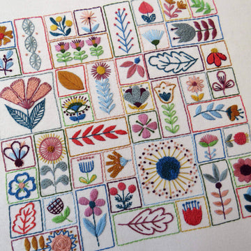 Stitchdoodles Flowery Folk, Hand Embroidery Pattern