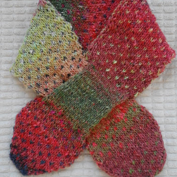 Pretty reversible necktie scarf and boot toppers