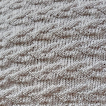 Cable & Leaf Baby Blanket