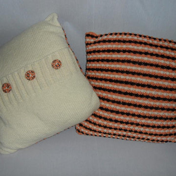 Bobble Stripe Aran Cushion Cover