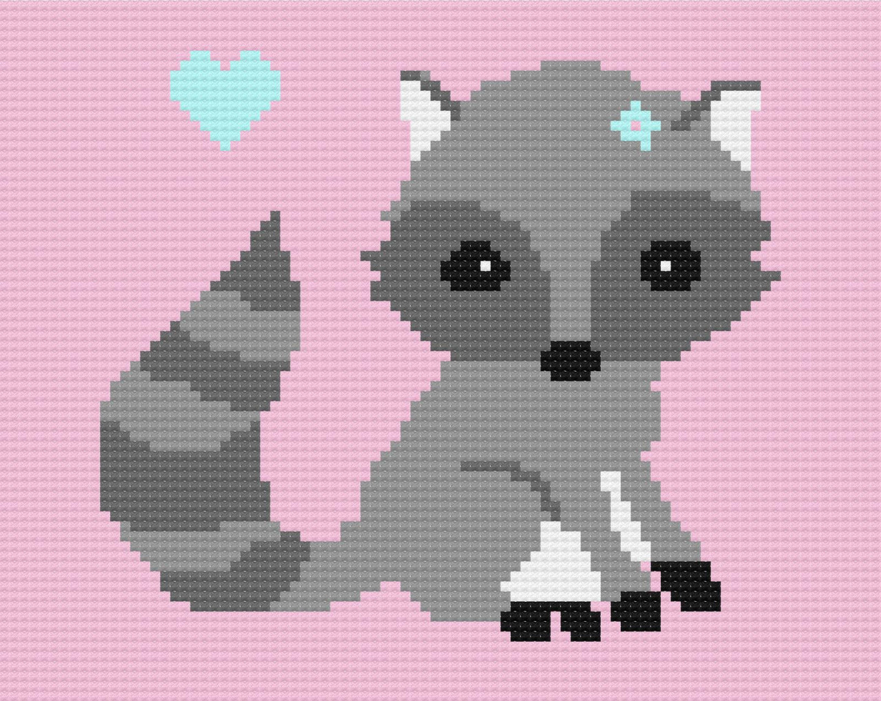 Girl Baby Raccoon Love Afghan