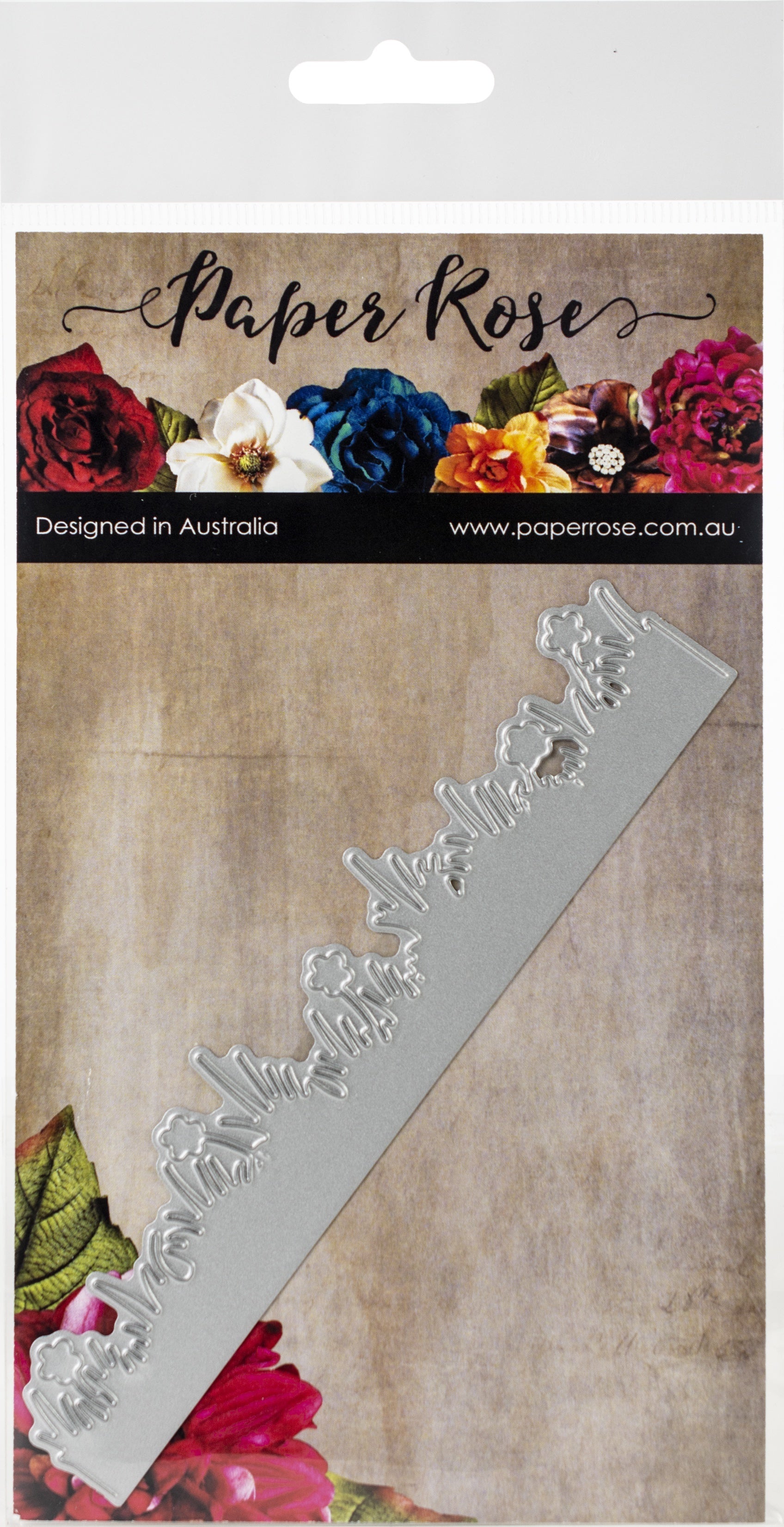 Paper Rose Dies - Grass & Flowers Border